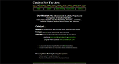 Desktop Screenshot of catalystforthearts.com
