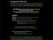 Tablet Screenshot of catalystforthearts.com